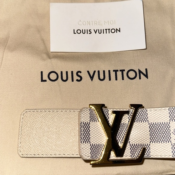 LOUIS VUITTON Damier Azur - Initiales 40mm Reversible Belt - Unisex - NWT - Picture 4 of 13